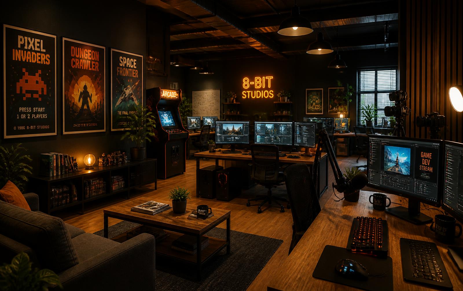 Interior concept of the Donkey Games studio